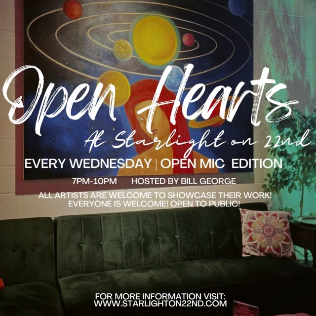 Open mic nights every Wednesday at Starlight on 22nd!
Grab the mic, share your art, or just vibe with us
7–10PM | Hosted by Bill George
All are welcome — free & open to the public!

✨ www.starlighton22nd.com ✨

#OpenMicNight #StarlightOn22nd #CreativeVibes #LocalArtists #OpenHearts #clt #cltevents